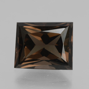 Quartz fumé marron naturelle baguette, 5,12 ct, VVS