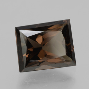 Quartz fumé marron naturelle baguette, 5,12 ct, VVS
