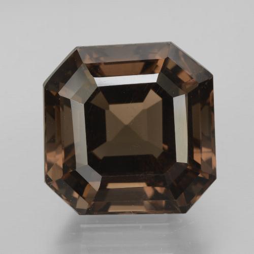 Quartz fumé marron naturelle taille émeraude, 8,90 ct, VS