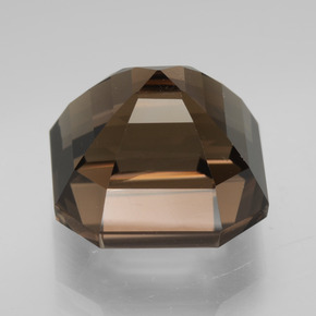 Quartz fumé marron naturelle taille émeraude, 8,90 ct, VS