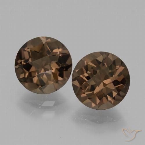 3.67ctw Naturel Brun moyen Quartz fumé, Tour, VVS-VS
