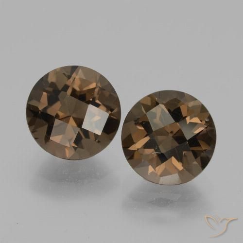Achetez naturel 3.62ct Brun moyen Quartz fumé gems, Coupe roude, En provenance Brésil chez GemSelect. En stock, livraison internationale!