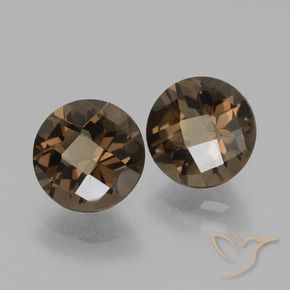 Achetez naturel 3.62ct Brun moyen Quartz fumé gems, Coupe roude, En provenance Brésil chez GemSelect. En stock, livraison internationale!