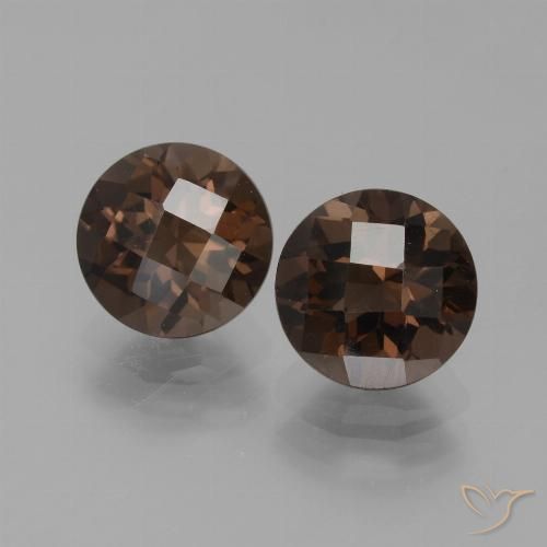 3.83ctw Naturel Marron ambré Quartz fumé, Tour, VVS-VS