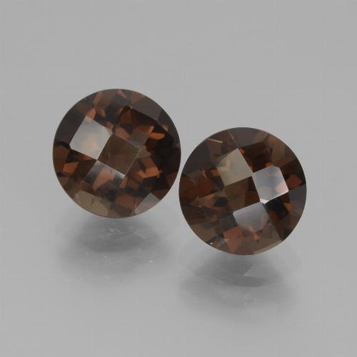 Achetez naturel 3,63ct marron quartz fumé gems, coupe roude, en provenance brésil chez gemselect. en stock, livraison internationale!