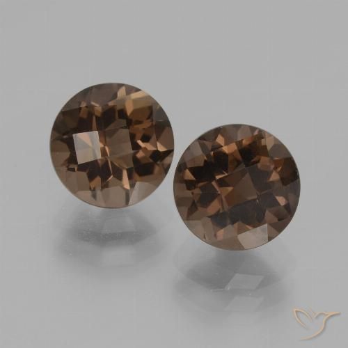 4.00ctw Naturel Marron ambré Quartz fumé, Tour, VVS-VS