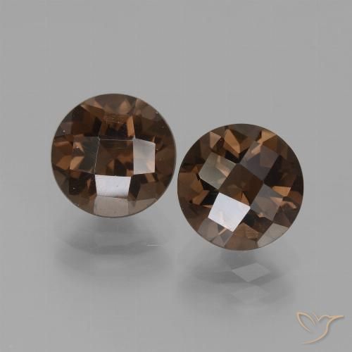 3.69ctw Naturel Marron foncé Quartz fumé, Tour, VS