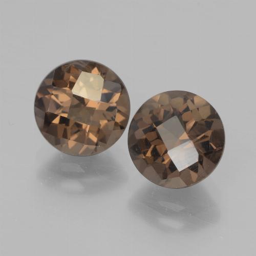 Achetez naturel 3.90ct Brun caryer Quartz fumé gems, Coupe roude, En provenance Brésil chez GemSelect. En stock, livraison internationale!