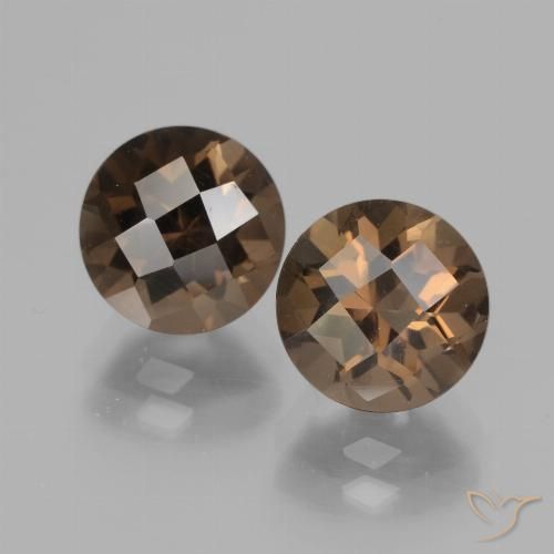 3.97ctw Naturel Brun moyen Quartz fumé, Tour, VVS-VS