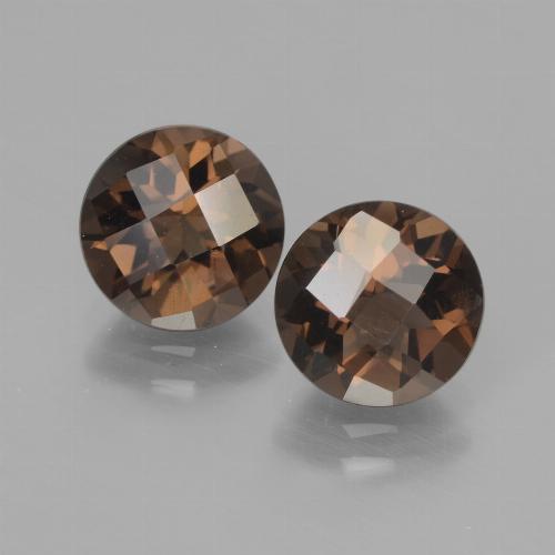 Achetez naturel 3.56ct Brun caryer Quartz fumé gems, Coupe roude, En provenance Brésil chez GemSelect. En stock, livraison internationale!