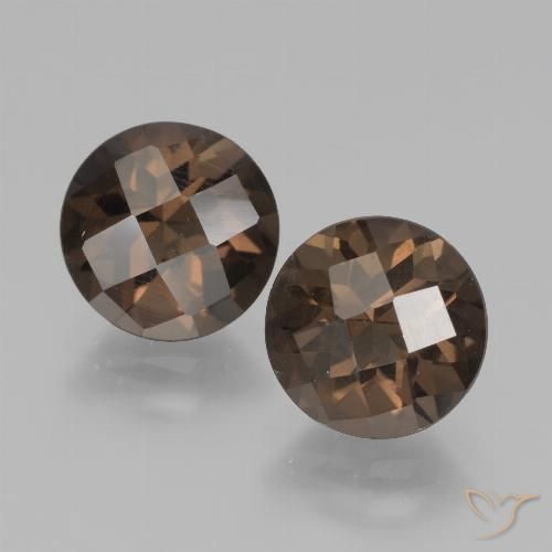 3.74ctw Naturel Brun moyen Quartz fumé, Tour, VS