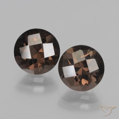 3.63ctw Naturel Brun caryer Quartz fumé, Tour, VVS-VS