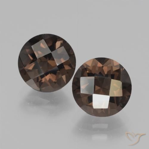 Achetez naturel 3,71ct marron quartz fumé gems, coupe roude, en provenance brésil chez gemselect. en stock, livraison internationale!