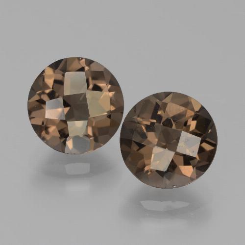 Achetez naturel 3.72ct Brun caryer Quartz fumé gems, Coupe roude, En provenance Brésil chez GemSelect. En stock, livraison internationale!
