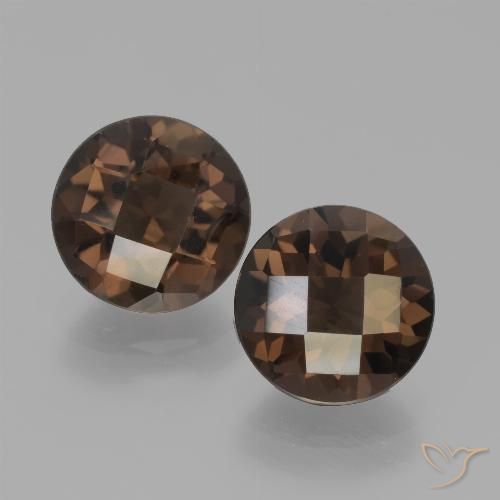 Achetez naturel 3,70ct marron quartz fumé gems, coupe roude, en provenance brésil chez gemselect. en stock, livraison internationale!