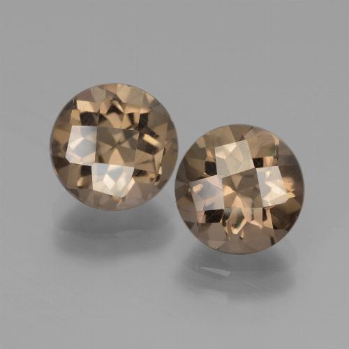 Achetez naturel 3,52ct marron quartz fumé gems, coupe roude, en provenance brésil chez gemselect. en stock, livraison internationale!