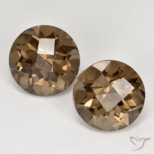 3.72ctw Naturel Marron chaud Quartz fumé, Tour, VVS-VS