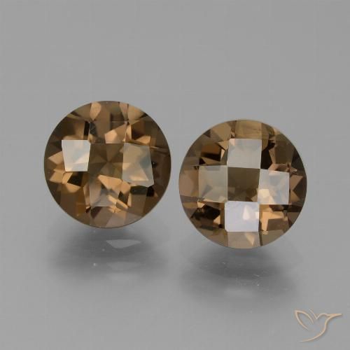3.55ctw Naturel Brun chocolat Quartz fumé, Tour, VS
