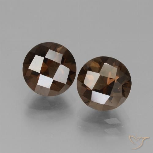 3.58ctw Naturel Marron foncé Quartz fumé, Tour, VVS-VS