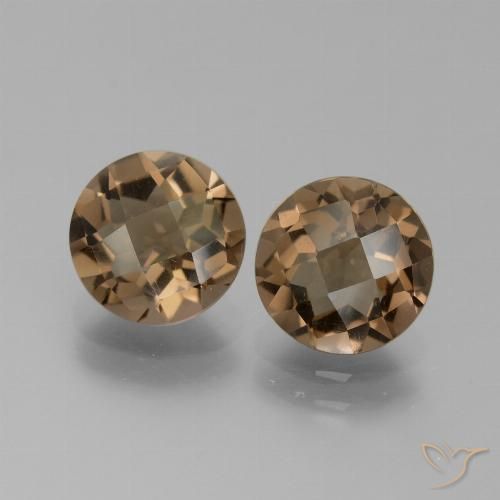 3.27ctw Naturel Brun chocolat Quartz fumé, Tour, VVS-VS