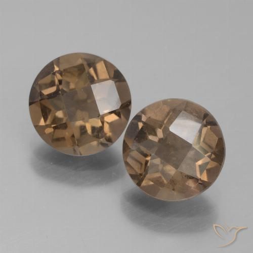 3.21ctw Naturel Brun pain d'épices Quartz fumé, Tour, VS