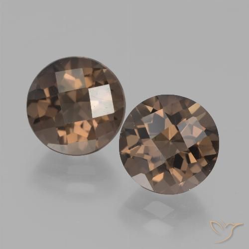 3.64ctw Naturel Marron chaud Quartz fumé, Tour, VVS-VS