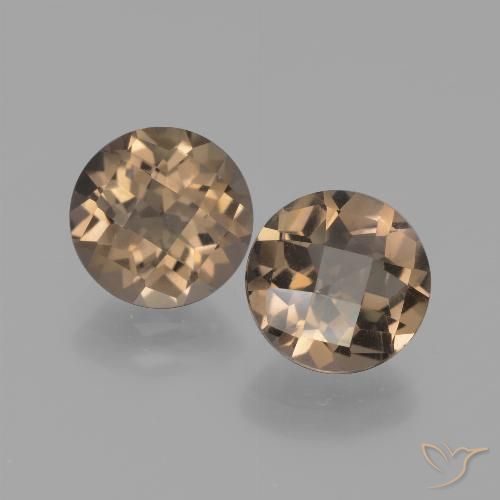 3.52ctw Naturel Marron clair Quartz fumé, Tour, VS