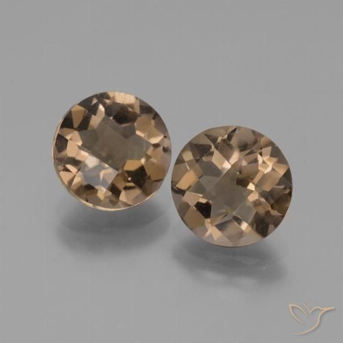 3.32ctw Naturel Marron chaud Quartz fumé, Tour, VS