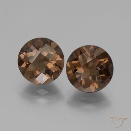 Achetez naturel 3,66ct marron quartz fumé gems, coupe roude, en provenance brésil chez gemselect. en stock, livraison internationale!