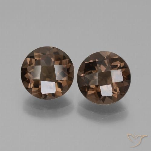 3.50ctw Naturel Brun caryer Quartz fumé, Tour, VS