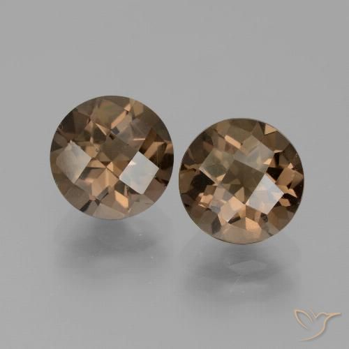 3.58ctw Naturel Marron chaud Quartz fumé, Tour, VS