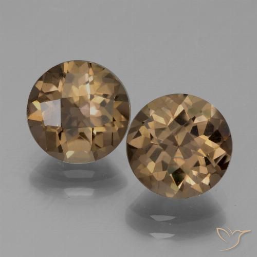 3.50ctw Naturel Brun pain d'épices Quartz fumé, Tour, VS
