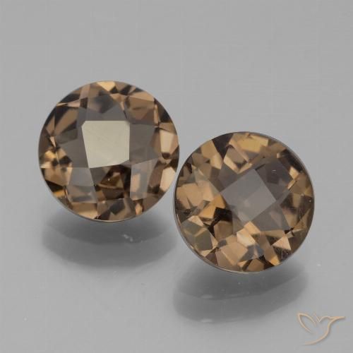 2.87ctw Naturel Brun pain d'épices Quartz fumé, Tour, VVS-VS
