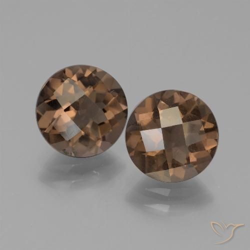 3.32ctw Naturel Brun moyen Quartz fumé, Tour, VS