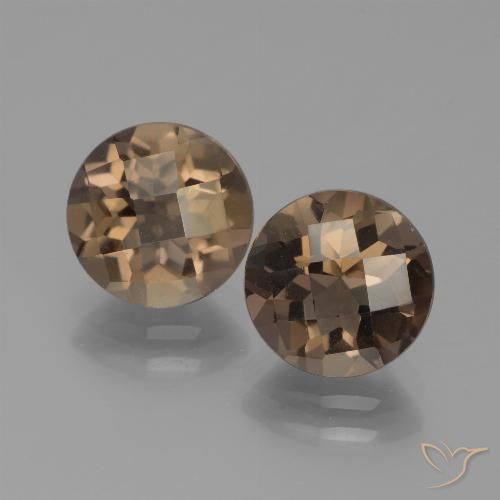 3.60ctw Naturel Brun chocolat Quartz fumé, Tour, VS