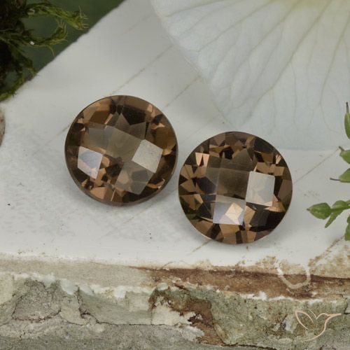 3.34ctw Naturel Marron chaud Quartz fumé, Tour, VS