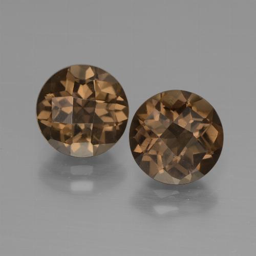 Achetez naturel 3,54ct marron quartz fumé gems, coupe roude, en provenance brésil chez gemselect. en stock, livraison internationale!
