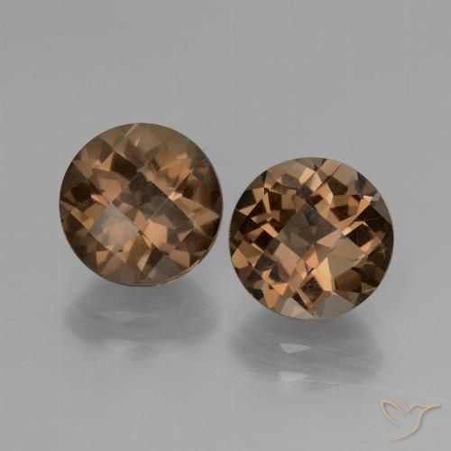 3.61ctw Naturel Brun chocolat Quartz fumé, Tour, VS