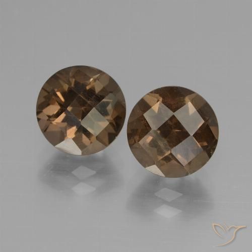 3.54ctw Naturel Brun moyen Quartz fumé, Tour, VS-SI