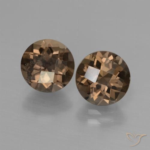 3.48ctw Naturel Brun pain d'épices Quartz fumé, Tour, VS-SI