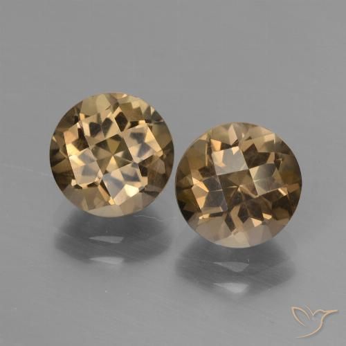 Achetez naturel 3,58ct marron quartz fumé gems, coupe roude, en provenance brésil chez gemselect. en stock, livraison internationale!
