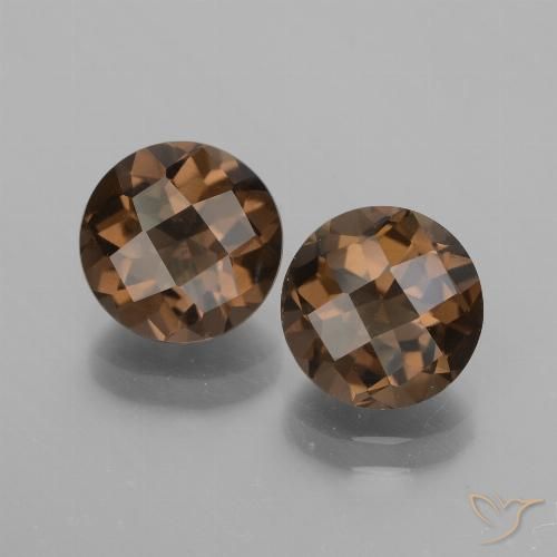 3.57ctw Naturel Brun chocolat Quartz fumé, Tour, VVS-VS