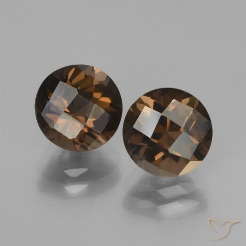 3.65ctw Naturel Brun Quartz fumé, Tour, VS