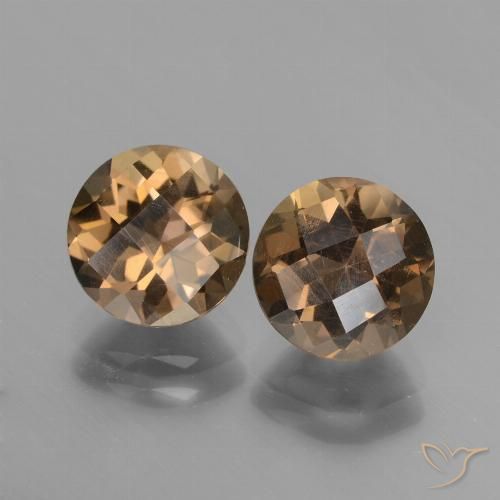 3.61ctw Naturel Brun moyen-foncé Quartz fumé, Tour, VS