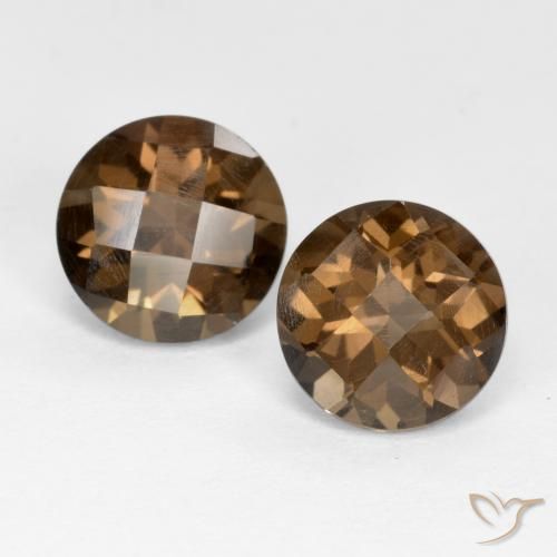 3.91ctw Naturel Brun pain d'épices Quartz fumé, Tour, VVS-VS