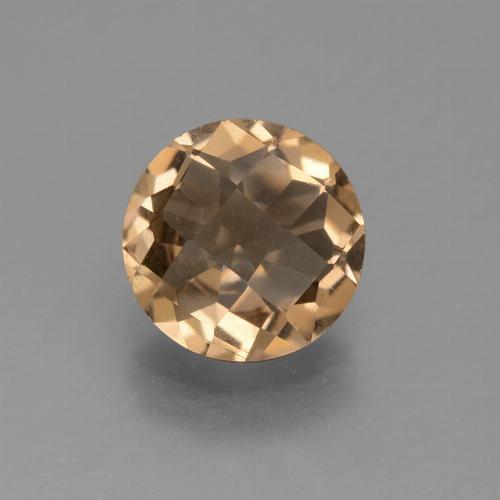 Quartz fumé Marron chaud naturelle Coupe roude, 1.44 ct, VVS-VS