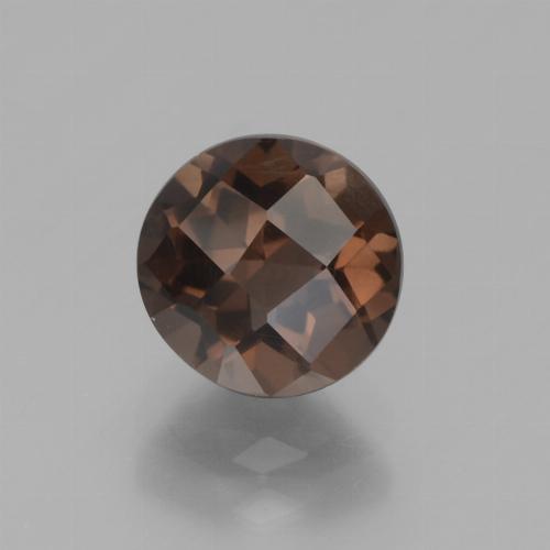 Quartz fumé marron naturelle coupe roude, 1,57 ct, VVS-VS