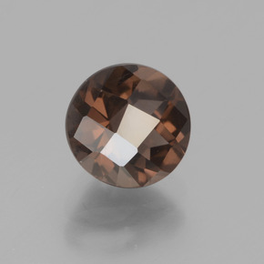 Quartz fumé marron naturelle coupe roude, 1,57 ct, VVS-VS