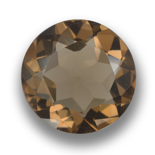 Quartz fumé marron naturelle coupe roude, 5,03 ct, VVS-VS