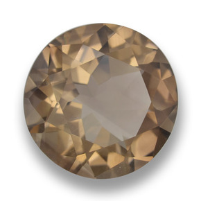 Quartz fumé marron naturelle coupe roude, 9,38 ct, VVS